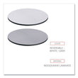 ALERA Reversible Laminate Table Top, Round, 35.5" Diameter, White/Gray