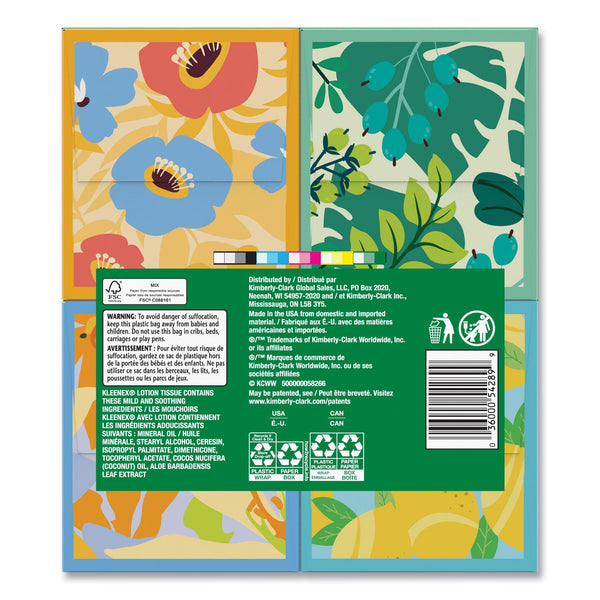 Lotion Facial Tissue, 3-Ply, White, 60 Sheets/Box, 4 Boxes/Pack, 8 Packs/Carton