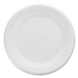 Dart® Concorde Non-Laminated Foam Plates, 9" dia, White, 125/Pack