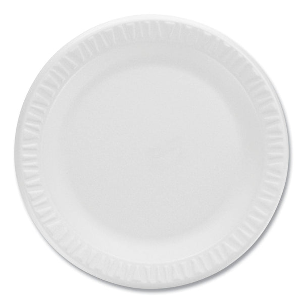Dart® Concorde Non-Laminated Foam Plates, 9" dia, White, 125/Pack