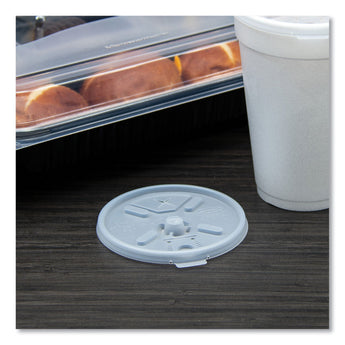 DART Lift n' Lock Plastic Hot Cup Lids, With Straw Slot, Fits 12 oz to 24 oz Cups, Translucent, 100/Pack, 10 Packs/Carton