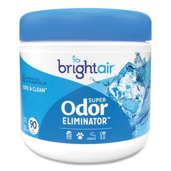 BRIGHT AIR Super Odor Eliminator, Cool and Clean, Blue, 14 oz Jar