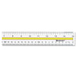 Acrylic Data Highlight Reading Ruler With Tinted Guide, 15" Long, Clear/Yellow