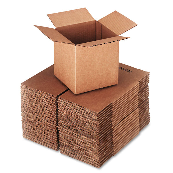 Cubed Fixed-Depth Corrugated Shipping Boxes, Regular Slotted Container (RSC), Small, 6" x 6" x 6", Brown Kraft, 25/Bundle Flipcost Flipcost