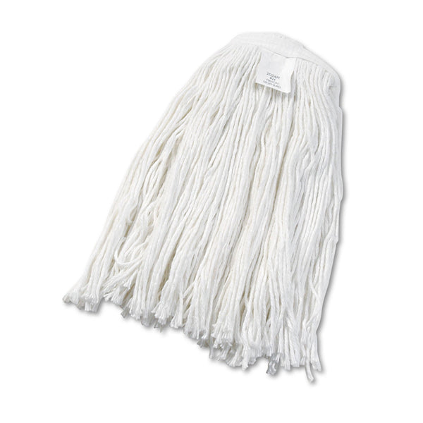 BOARDWALK Cut-End Wet Mop Head, Rayon, No. 24, White