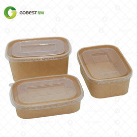 Custom to Go Food Containers Food Disposable Biodegradabl Food Container Bamboo Pulp Bowl/kraft Bowl Lunch Box to Go with Lid